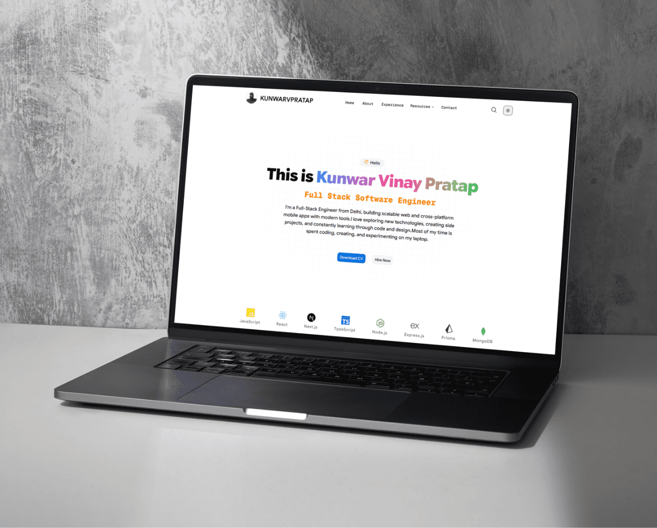 kunwarvpratap.vercel.app Has Clean User Interface